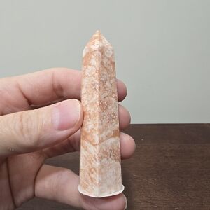 Peach Calcite Crystal Tower (aka:  Peach Banded Calcite)